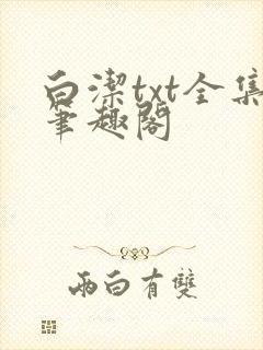 白洁txt全集笔趣阁
