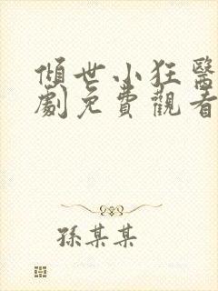 倾世小狂医电视剧免费观看完整版封面