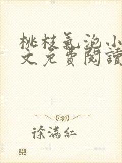 桃枝气泡小说全文免费阅读