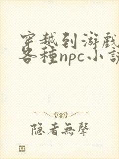 穿越到游戏里和各种npc小说