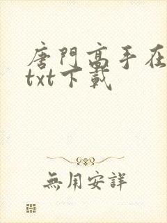 唐门高手在异世txt下载封面