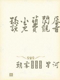 孙小萌闫辰的小说免费观看