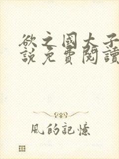 欲之国太子的小说免费阅读