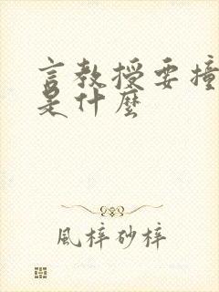 言教授要撞坏了是什么