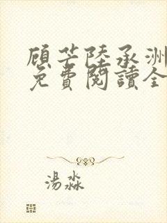 顾芒陆承洲小说免费阅读全文免费阅读下载