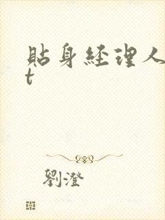 贴身经理人txt封面
