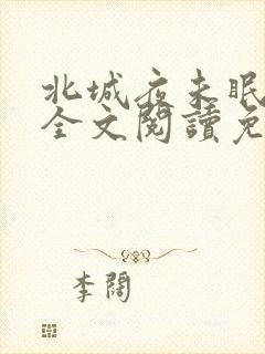 北城夜未眠小说全文阅读免费