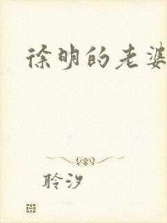徐明的老婆