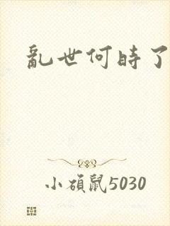 乱世何时了封面