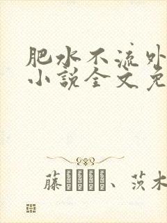 肥水不流外人田小说全文免费阅读1