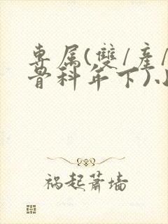 专属(双/产/骨科年下)小说封面
