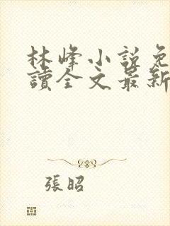 林峰小说免费阅读全文最新章节封面