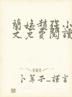 兰姨赵强小说全文免费阅读