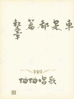 整篇都是车的文章