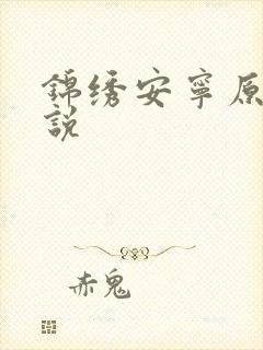 锦绣安宁原著小说封面