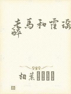 老马和霍瑶瑶喝醉