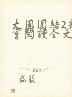 大团圆结2亲情会阅读全文封面