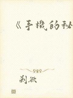 《手机的秘密》封面