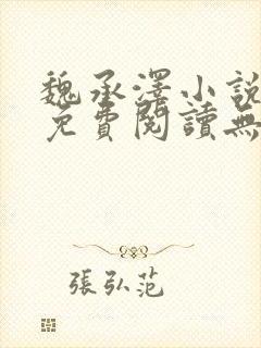 魏承泽小说全文免费阅读无弹窗笔趣