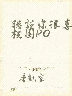 听说你很喜欢我校园PO封面