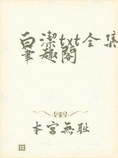 白洁txt全集笔趣阁