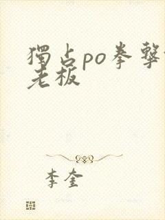 独占po拳击馆老板