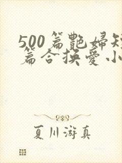 500篇艳妇短篇合换爱小说封面