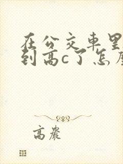 在公交车里c弄到高c了怎么办封面
