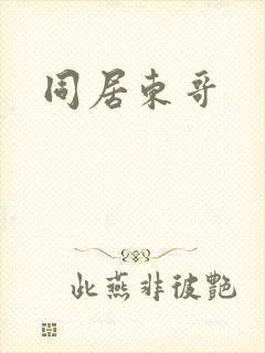 同居东哥封面