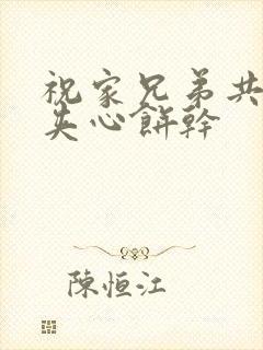 祝家兄弟共享后夹心饼干封面