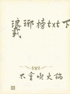 琅琊榜txt下载