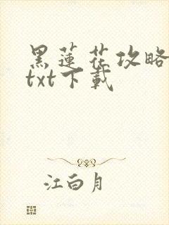 黑莲花攻略手册txt下载封面