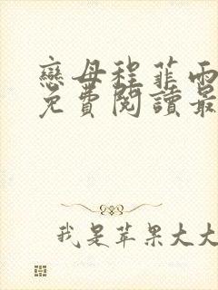 恋母程菲雨全文免费阅读最新章节封面