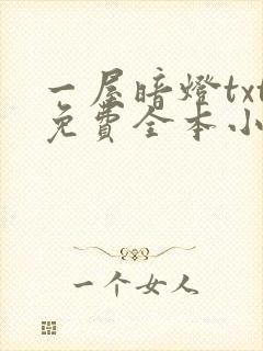 一屋暗灯txt免费全本小说电子书