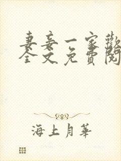 妻妾一家欢小说全文免费阅读封面