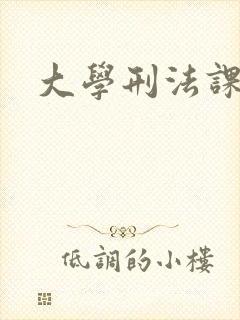大学刑法课