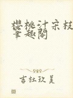 樱桃汁宋枝江野笔趣阁