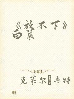 《放不下》半截白菜封面