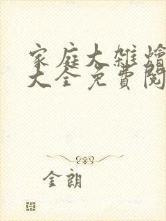 家庭大杂烩小说大全免费阅读封面