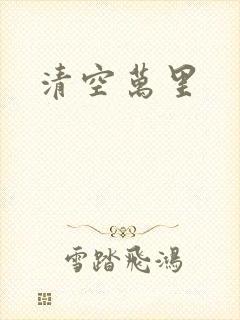 清空万里封面