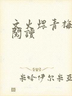 文火煨青梅免费阅读