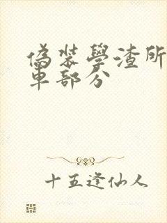 伪装学渣所有开车部分