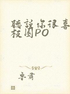 听说你很喜欢我校园PO封面