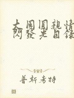 大团圆亲情会闪闪发光目录