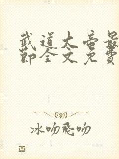 武道大帝最新章节全文免费阅读