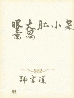 眼大肚小是什么意思