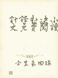 针锋对决小说全文免费阅读完整版