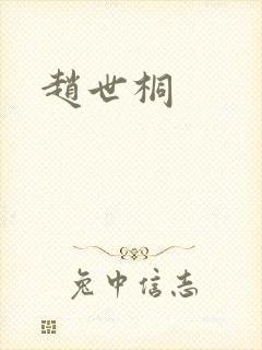 赵世桐封面