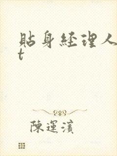 贴身经理人txt