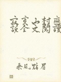 寂寞山村恋上小说全文阅读封面